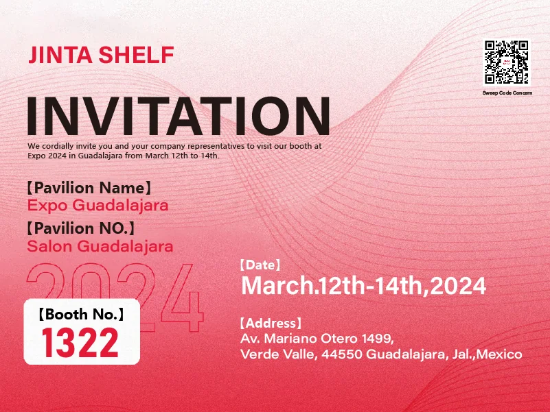 Suzhou Jinta exhibiting metal shelving at Mexico's Expo Guadalajara