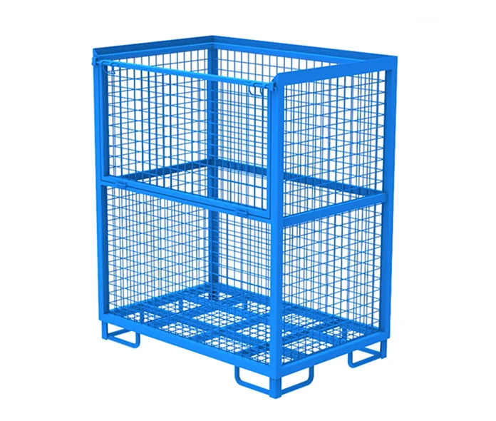 Wire Mesh Container - Foldable Stackable Metal Container